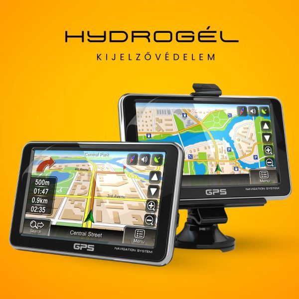 Professzionális öngyógyító hydrogél kijelzővédő fólia bármilyen autós kijelzőre és GPS készülék kijelzőjére.