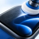 Illusztráció: polírozókorong eltünteti a karcokat az Apple Watch kijelzőjéről